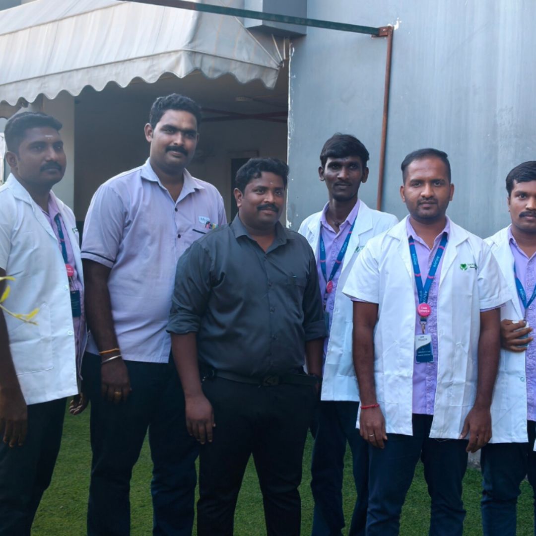 Smiling team of caregivers from Lucky Home Health Care in Chennai, dedicated to providing senior home nursing and personalized elderly care.